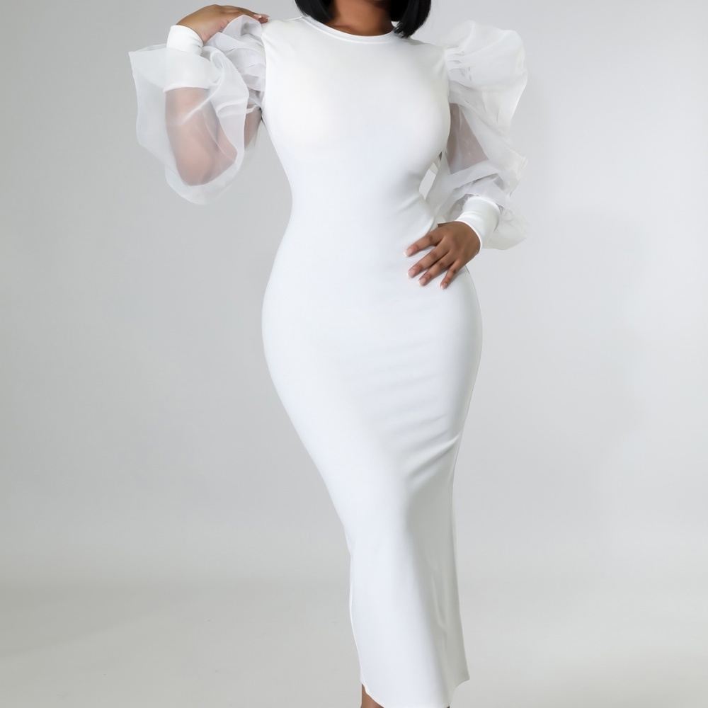 Sammy Midi Dress- White